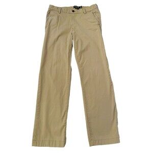 Chaps Mens Khaki Pants 32 x 30 Beige Pockets Belted Casual Office Straight Leg
